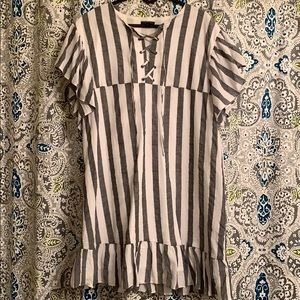 Who What Wear Striped Dress